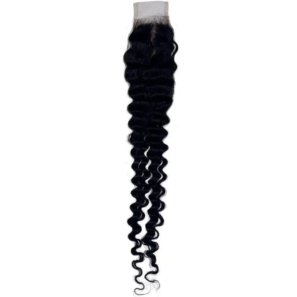 2x6 closure HD Brazilian Deep Wave