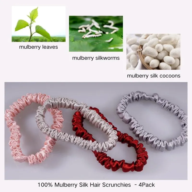 4 Pack Mini Silk Hair Ties - Tuneful - dropshipping