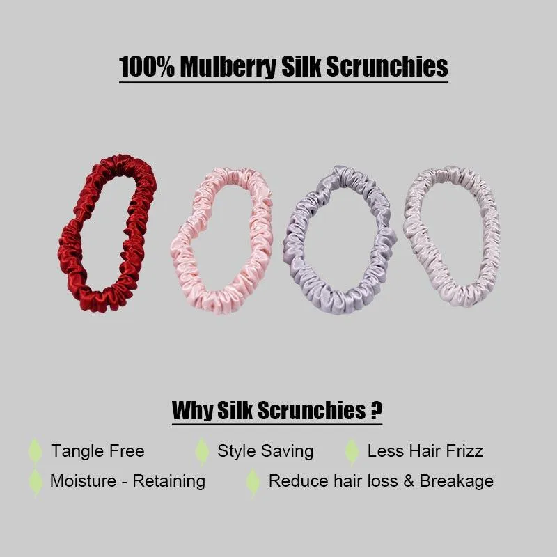 4 Pack Mini Silk Hair Ties - Tuneful - dropshipping