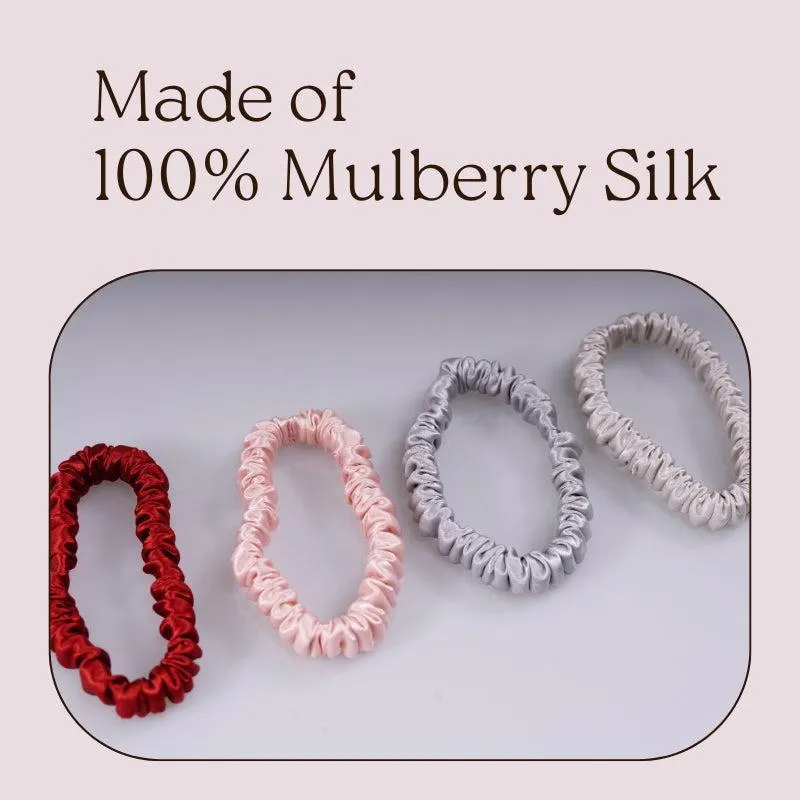 4 Pack Mini Silk Hair Ties - Tuneful - dropshipping