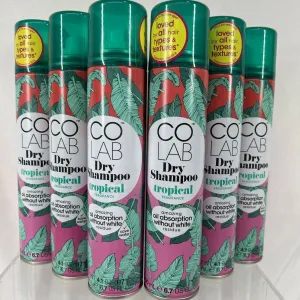 (6) Colab Dry Shampoo Spray TROPICAL Fragrance 6.7oz each NEW Co Lab