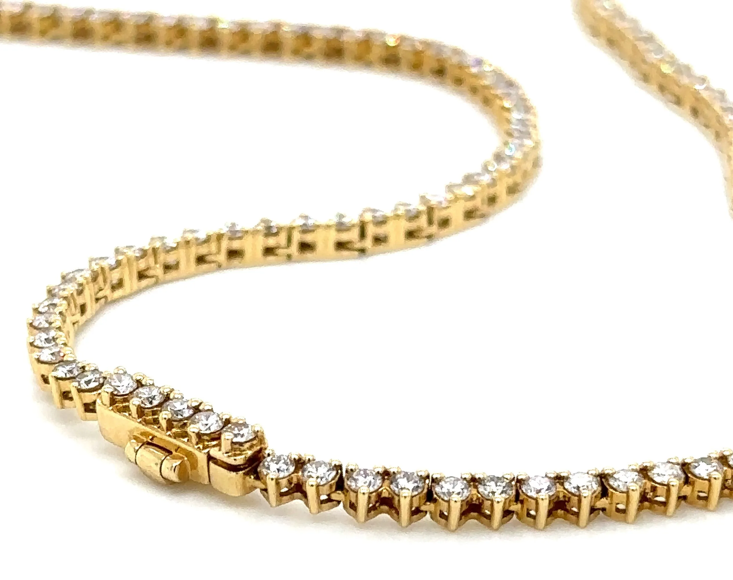 7.22ct tw Diamond Riviera Line Tennis Gradual Statement Necklace