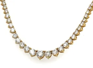 7.22ct tw Diamond Riviera Line Tennis Gradual Statement Necklace