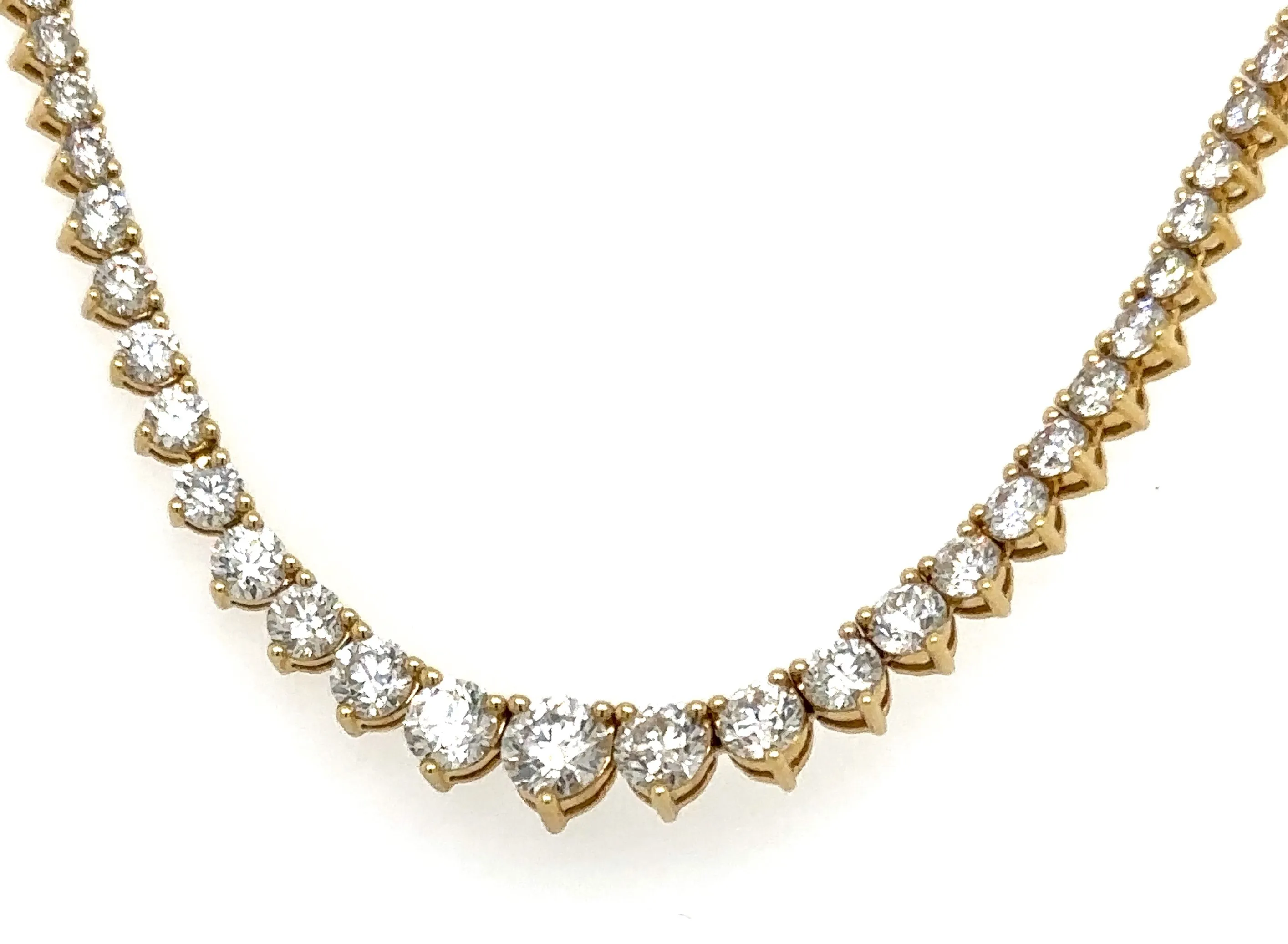 7.22ct tw Diamond Riviera Line Tennis Gradual Statement Necklace