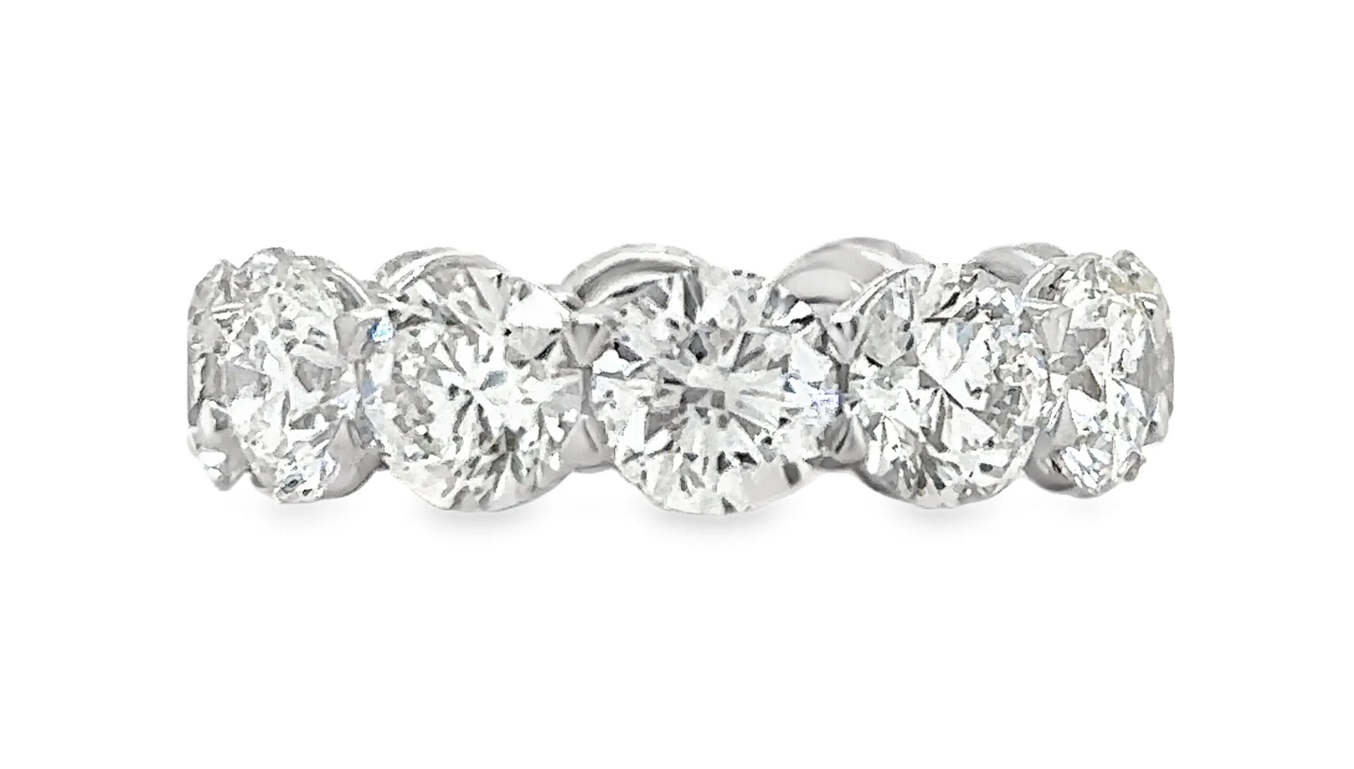 8.41ct tw GIA Certified Eternity Platinum Diamond Band Ring