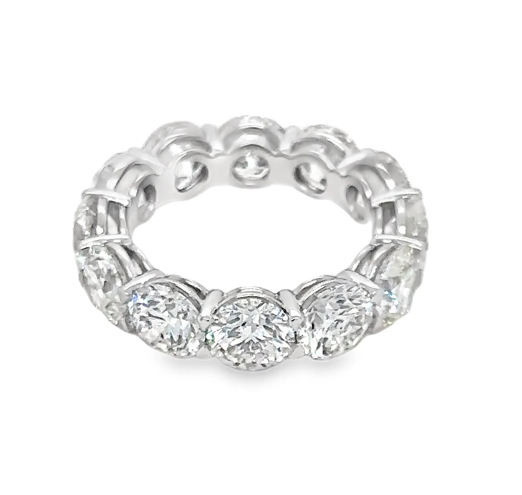 8.41ct tw GIA Certified Eternity Platinum Diamond Band Ring