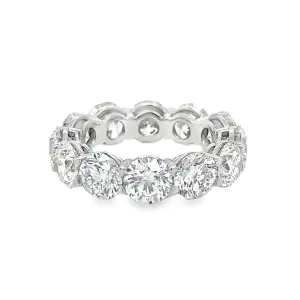 8.41ct tw GIA Certified Eternity Platinum Diamond Band Ring