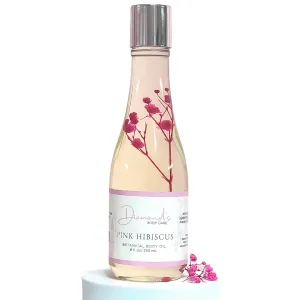 8oz. Botanical Body Oil- Pink Hibiscus