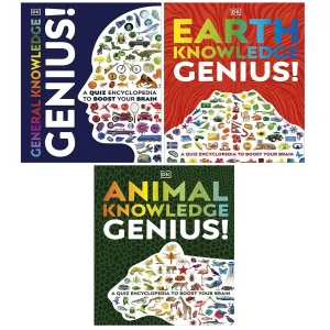 A Quiz Encyclopedia to Boost Your Brain Genius Knowledge 3 Books Collection Set (General Knowledge Genius!, Animal Knowledge Genius!, Earth Knowledge Genius!)