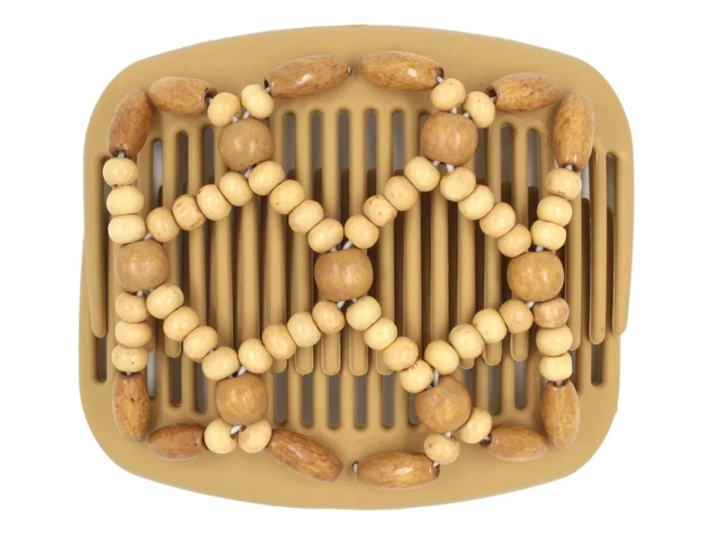African Butterfly Hair Comb - Ndebele Blonde 93