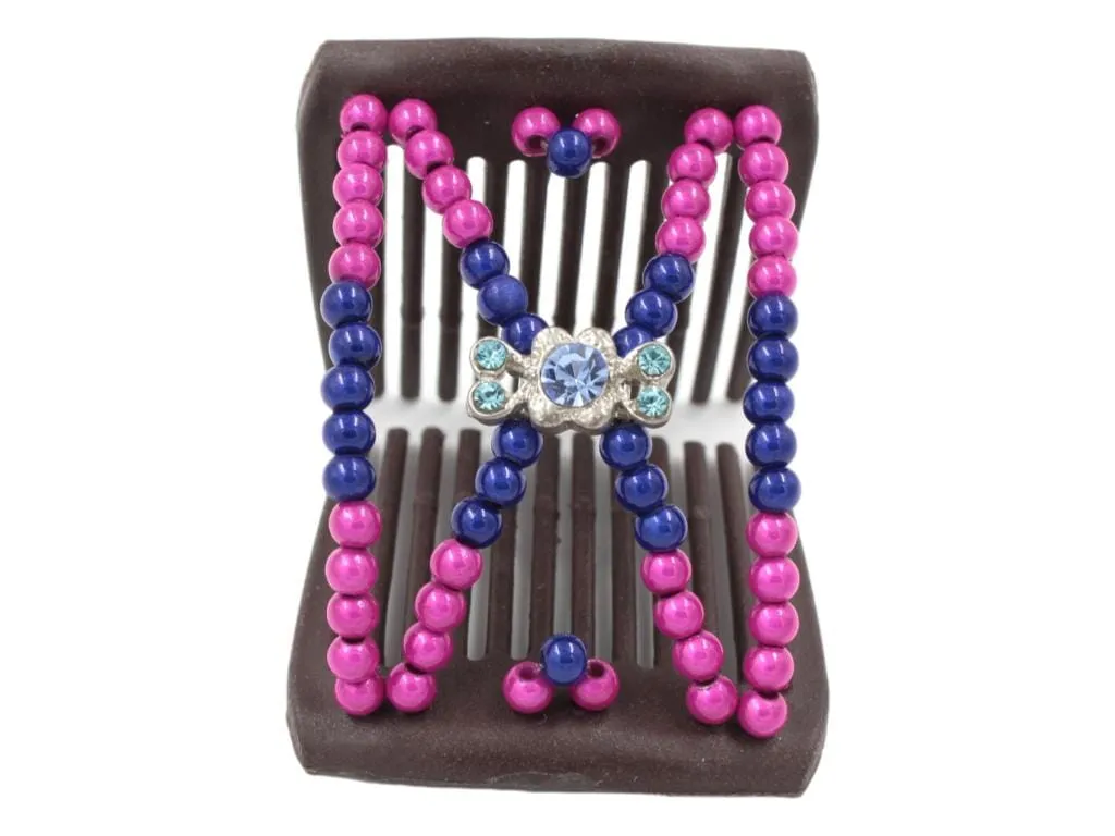 African Butterfly LadyBug Hair Comb - Brown 70
