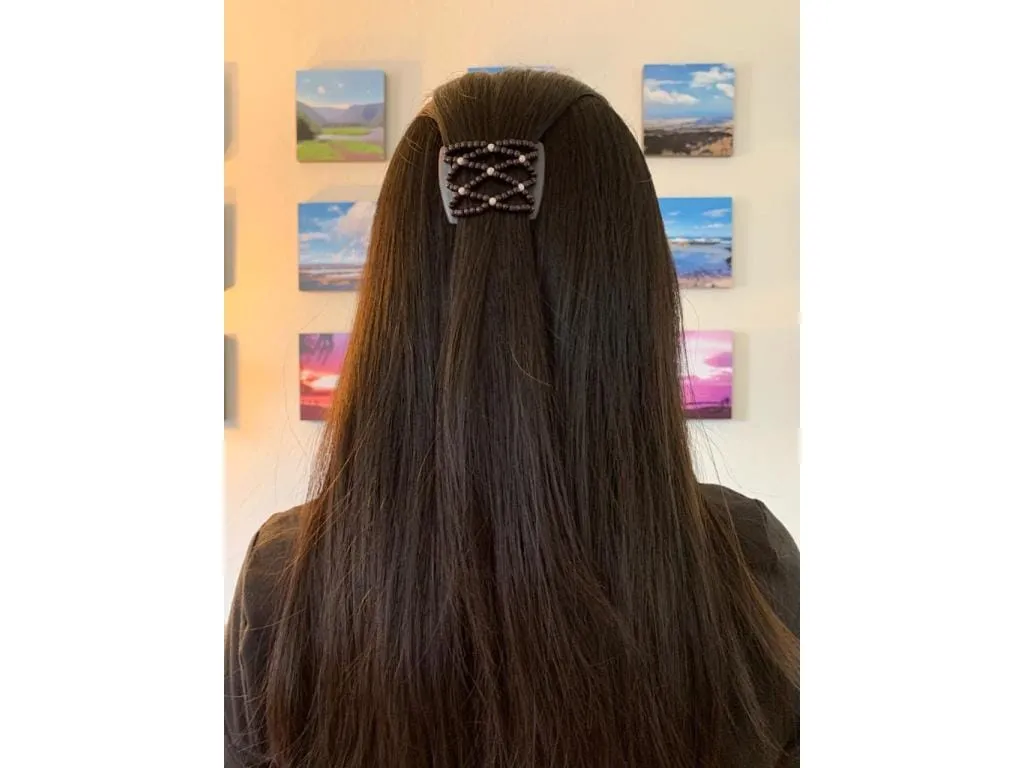 African Butterfly LadyBug Hair Comb - Brown 70