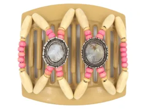African Butterfly Thick Hair Comb - Gemstone Blonde 40