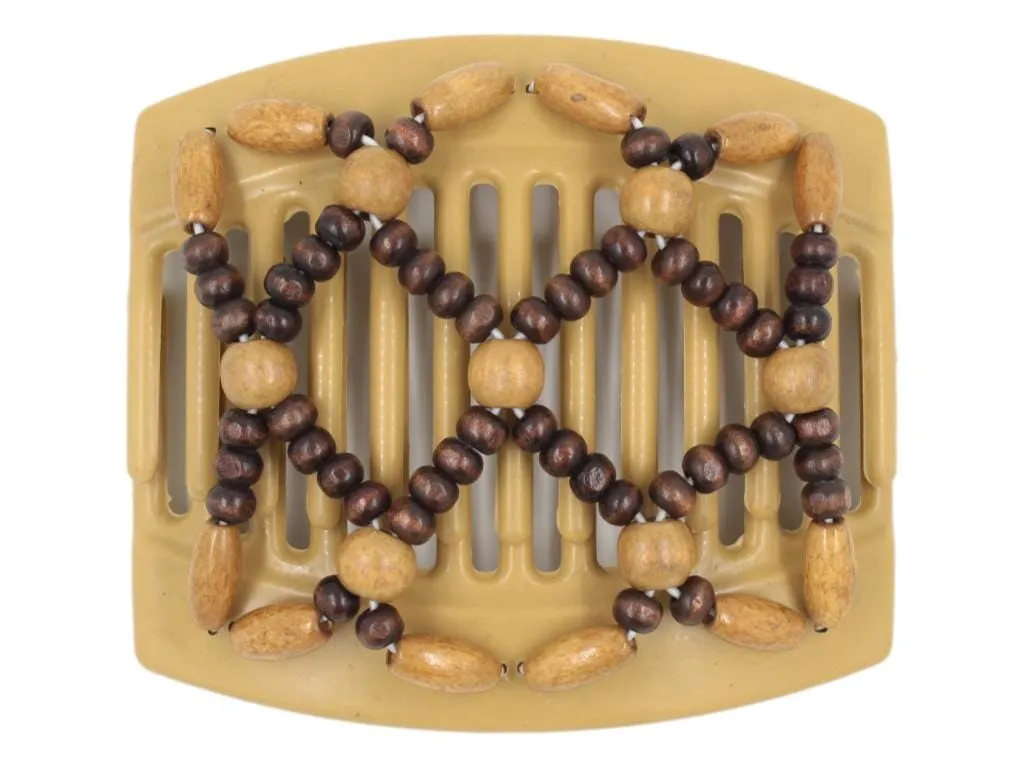 African Butterfly Thick Hair Comb - Ndebele Blonde 88