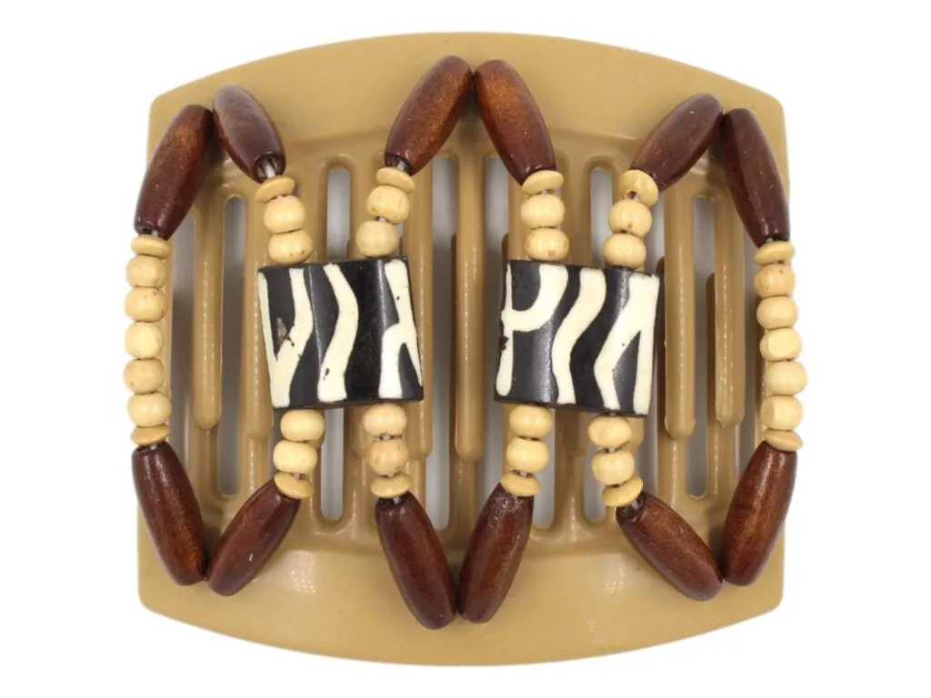 African Butterfly Thick Hair Comb - Stones & Bones Blonde 68