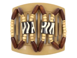 African Butterfly Thick Hair Comb - Stones & Bones Blonde 68