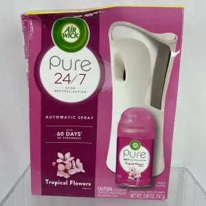 Air Wick Pure Tropical Flowers Fresh matic Kit Freshen￼er Dispenser  60 Day
