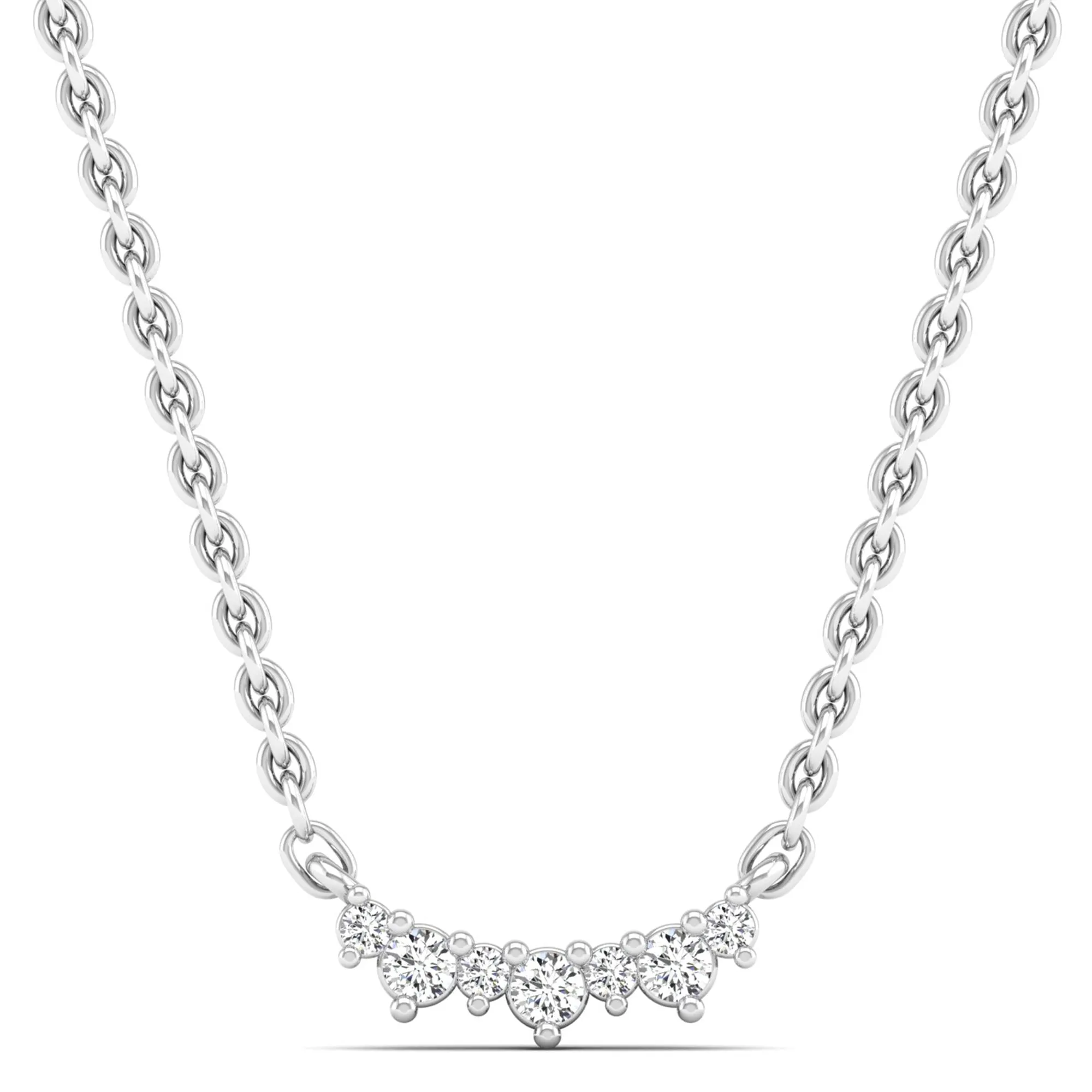 Alternating Rivere Diamond Necklace
