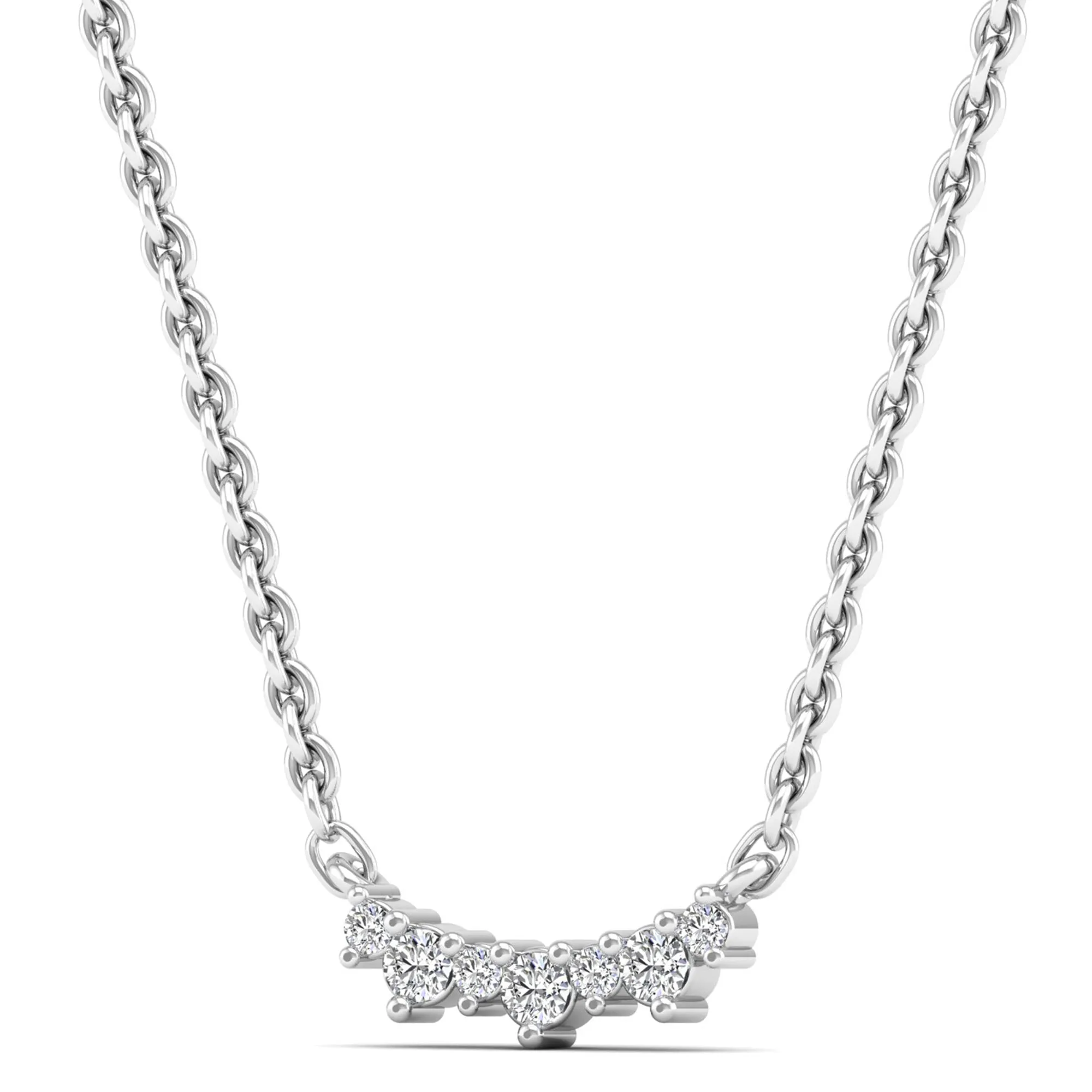 Alternating Rivere Diamond Necklace