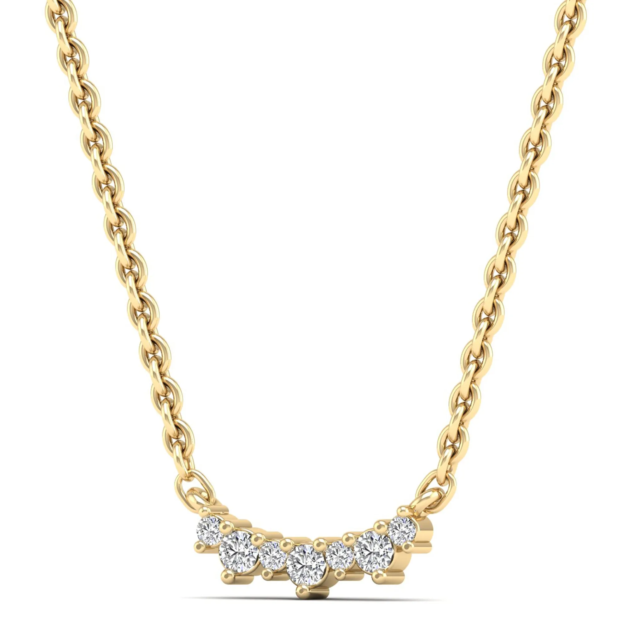 Alternating Rivere Diamond Necklace