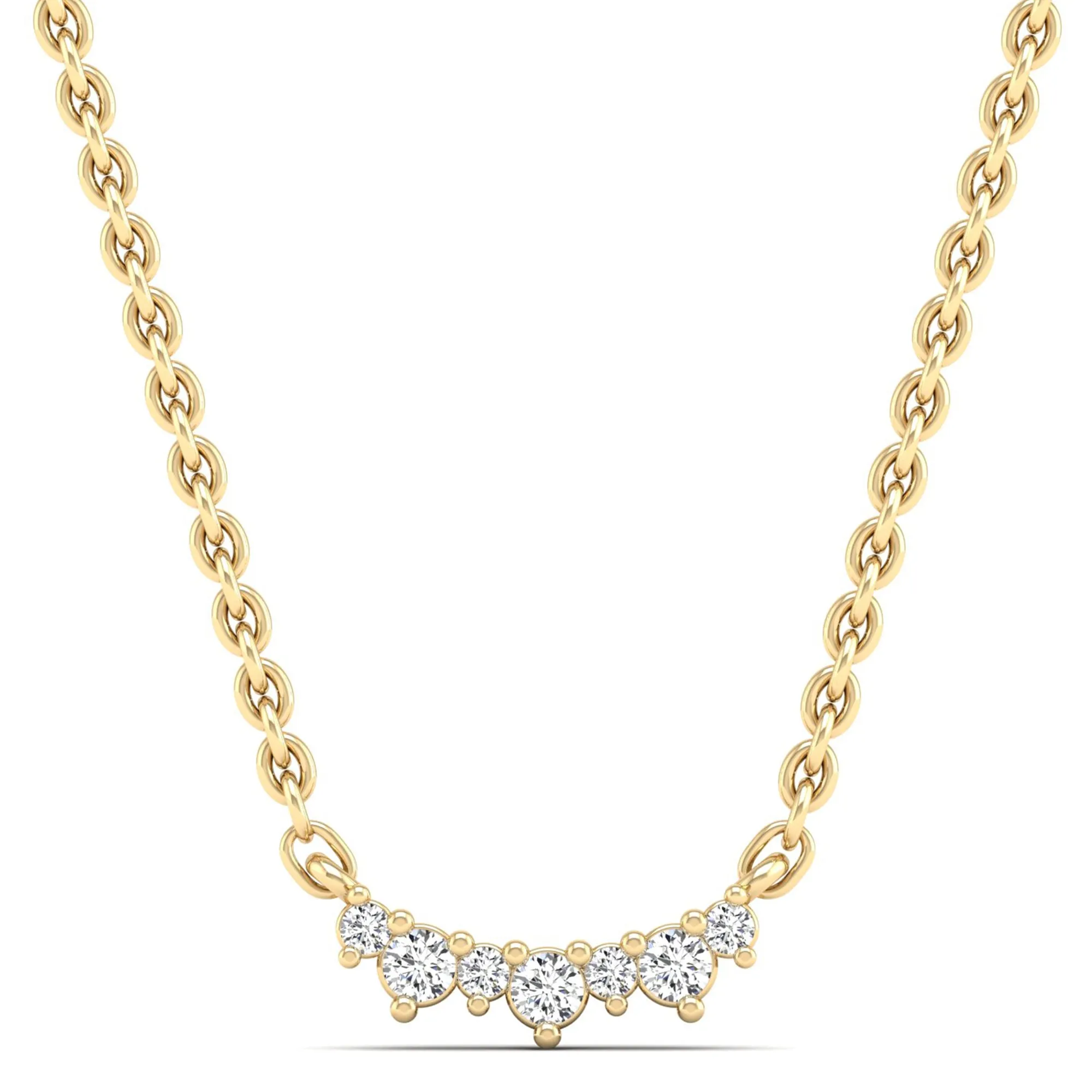 Alternating Rivere Diamond Necklace
