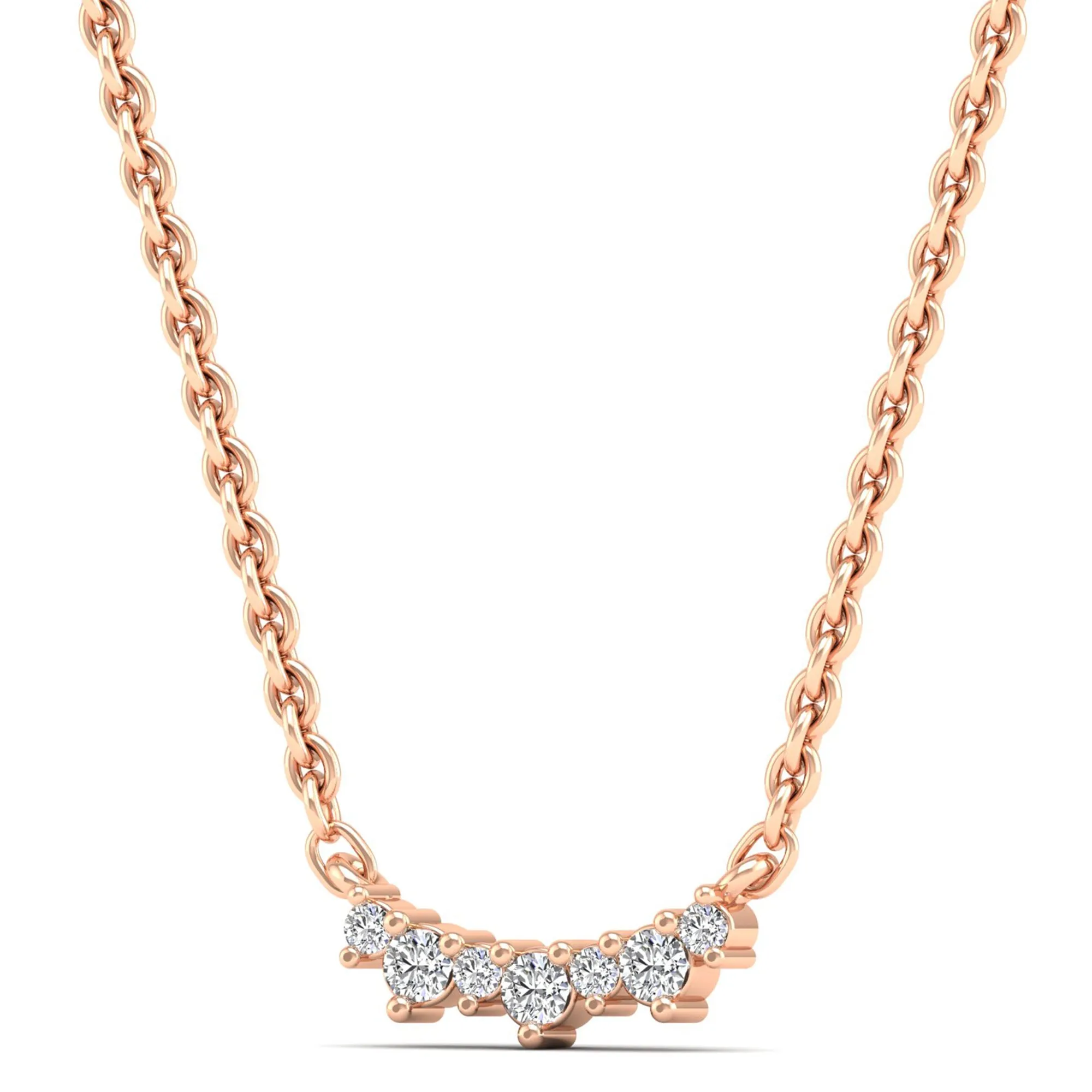 Alternating Rivere Diamond Necklace
