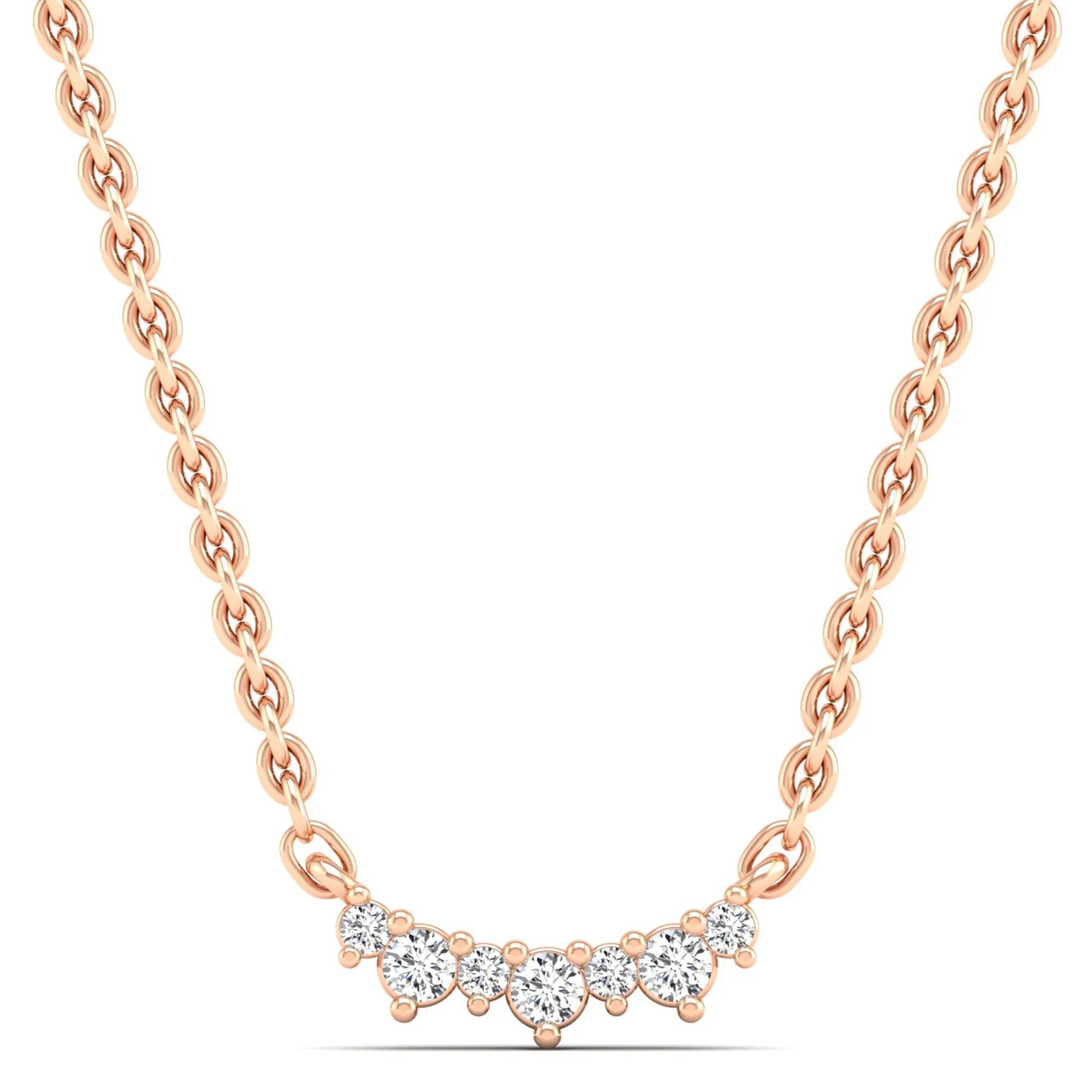 Alternating Rivere Diamond Necklace