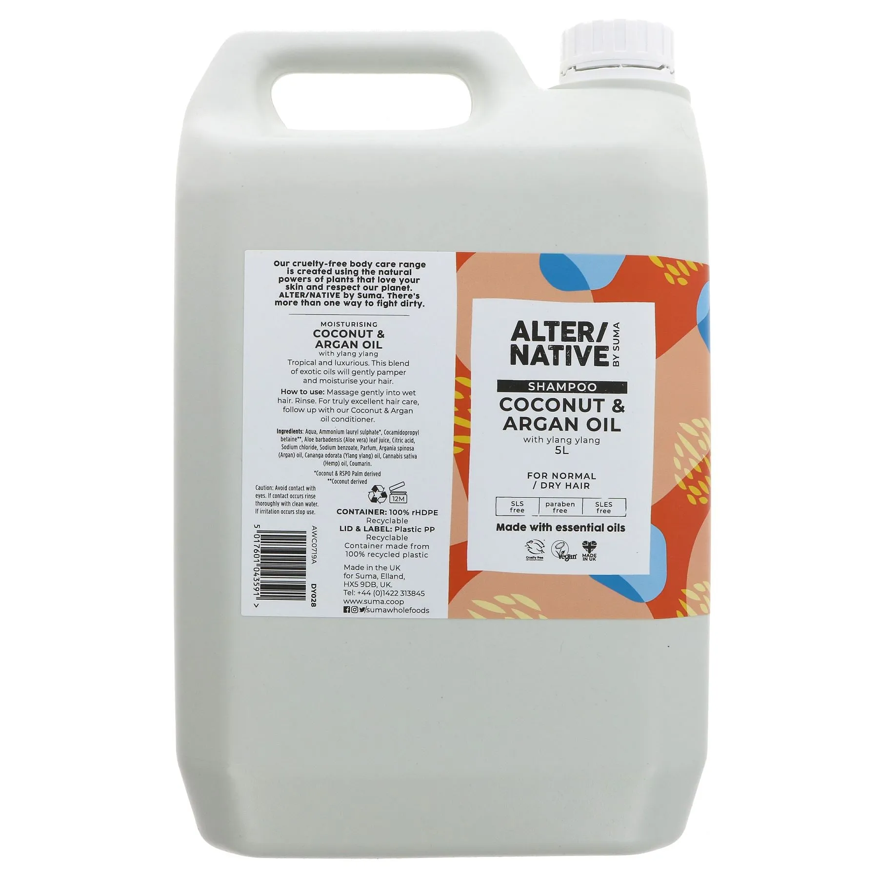 Alter/Native | Shampoo - Coconut & Argan Oil - Normal/dry hair | 5l