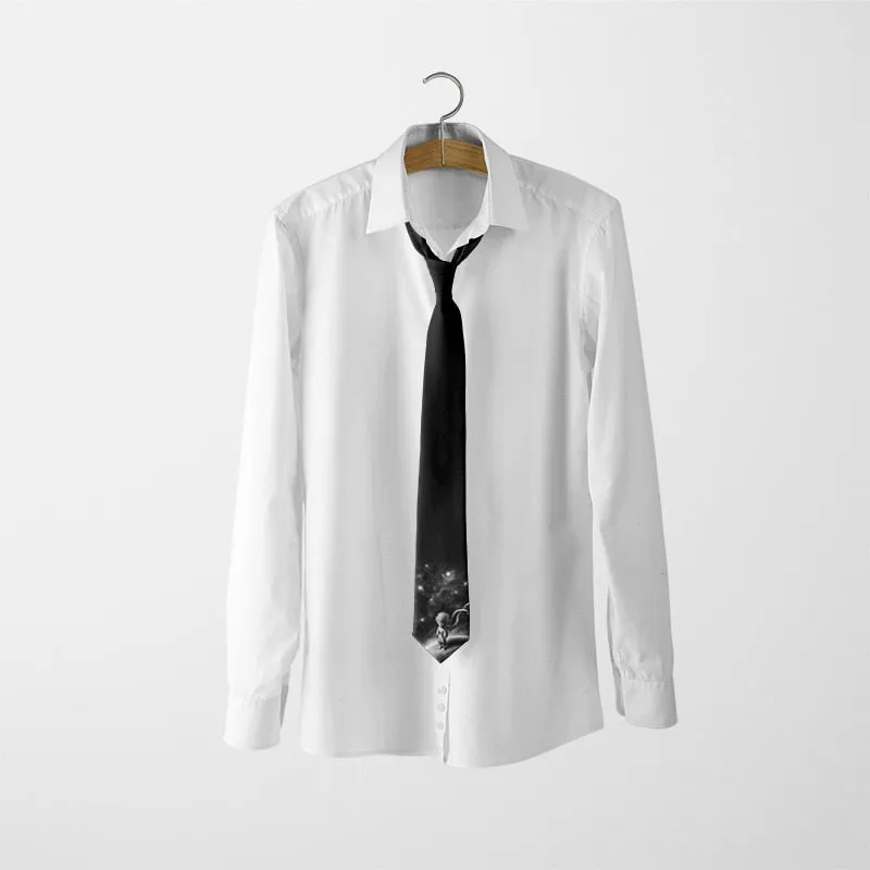 Anime Cartoon Little Prince Ties Fashion 8cm Width Men Women Polyester Fun Casual Necktie Wedding Party Shirts Accessories Gifts