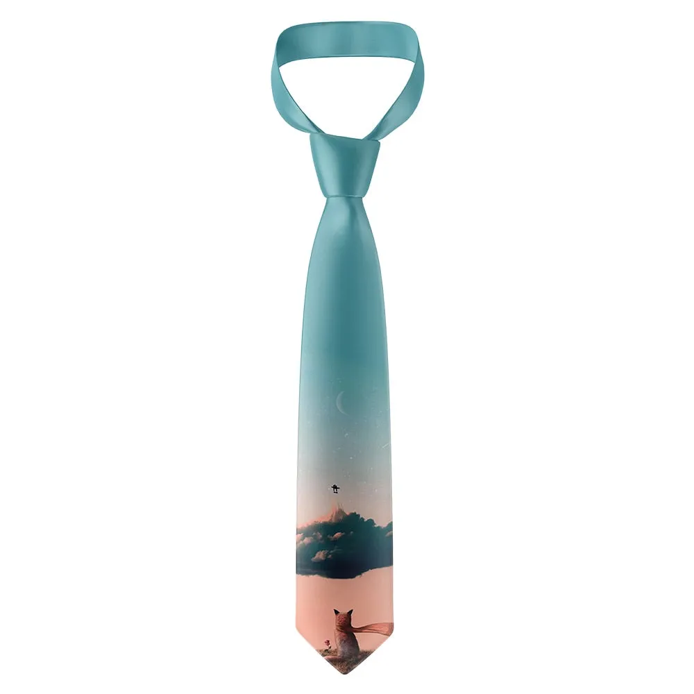 Anime Cartoon Little Prince Ties Fashion 8cm Width Men Women Polyester Fun Casual Necktie Wedding Party Shirts Accessories Gifts