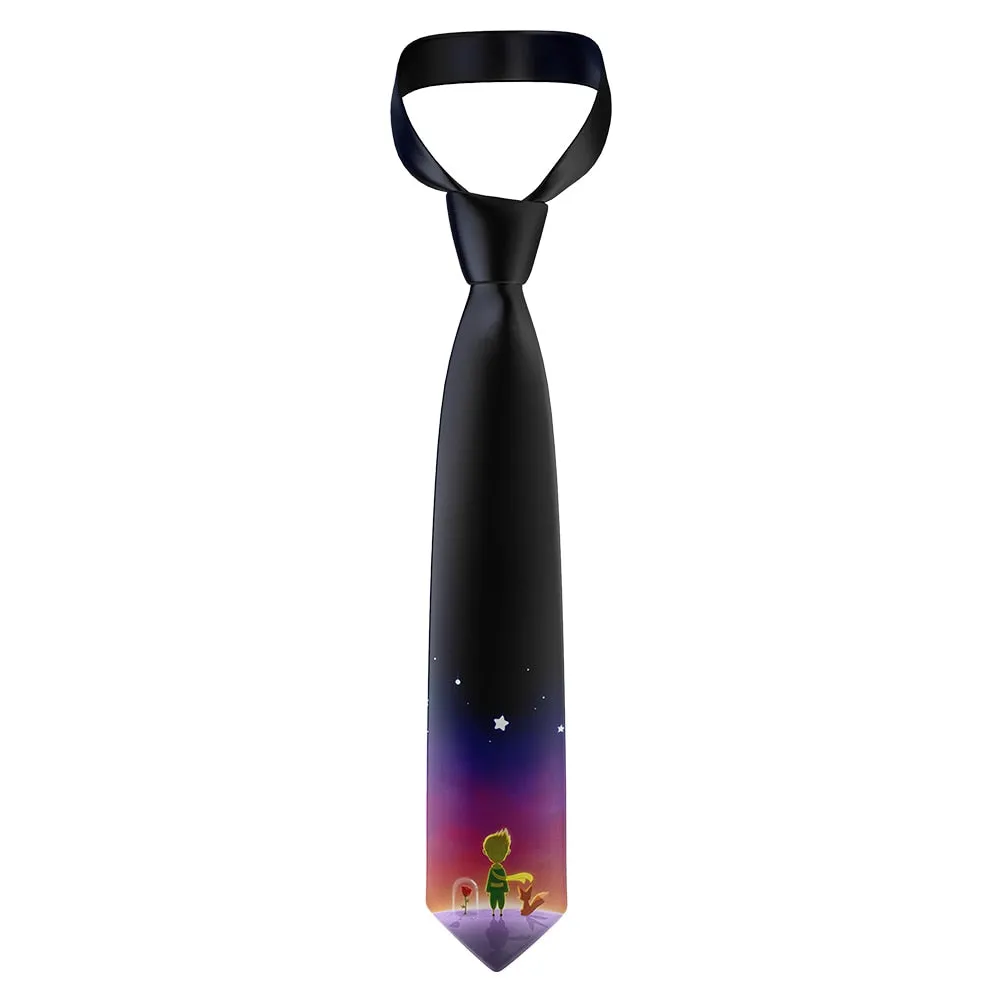 Anime Cartoon Little Prince Ties Fashion 8cm Width Men Women Polyester Fun Casual Necktie Wedding Party Shirts Accessories Gifts