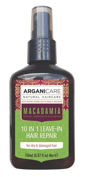 Arganicare - Macadamia - Spray réparateur 10 en 1 sans rinçage - 150 ml