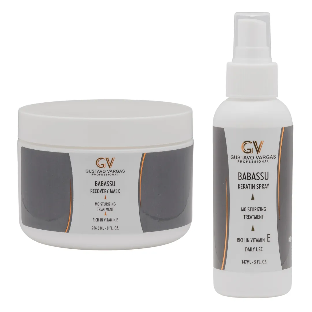 Babassu Keratin Spray and Recovery Mask Combo
