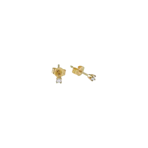 Baby Prong Earrings with White Diamonds