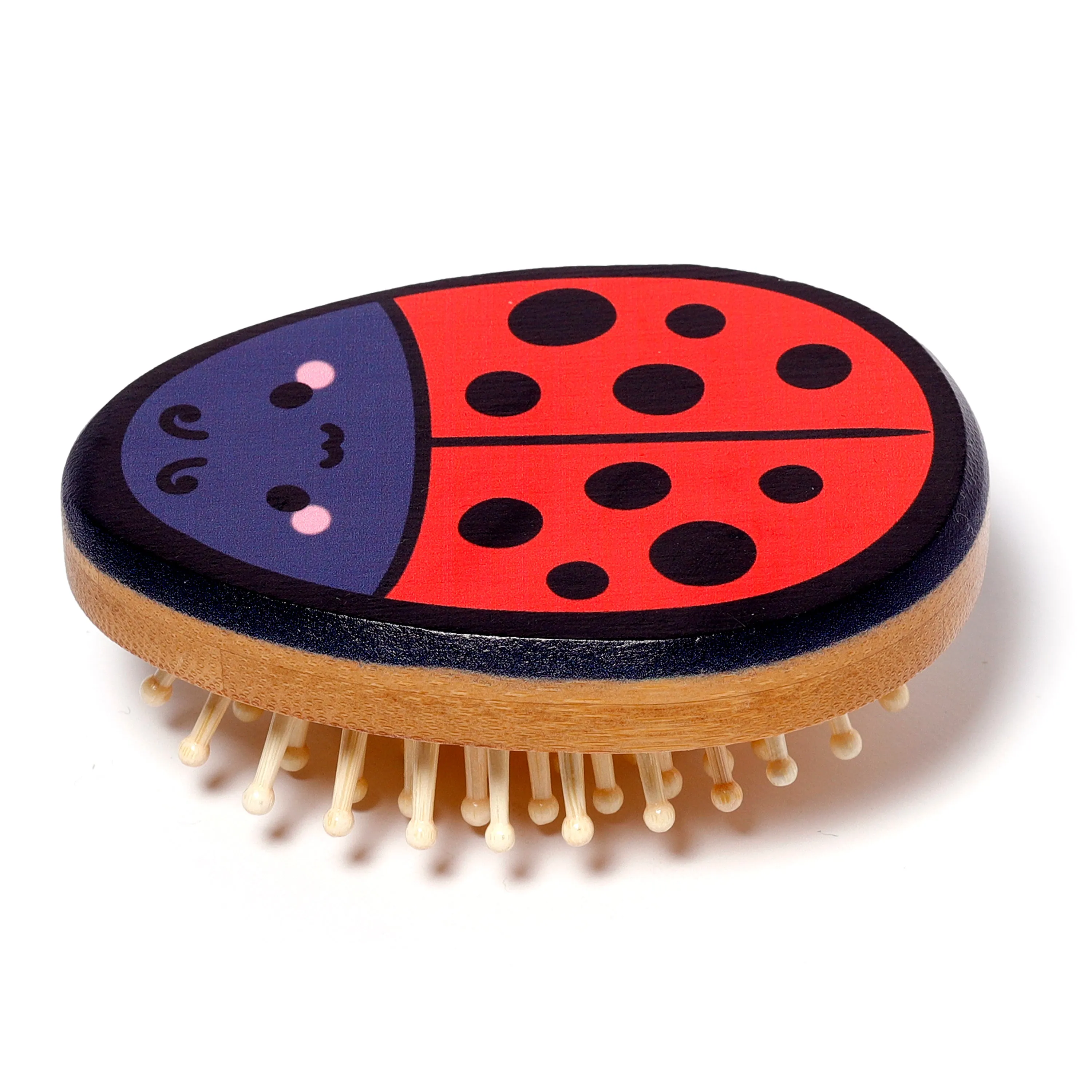 Bamboo Shaped Hair Brush - Adoramals Tilly the Ladybird