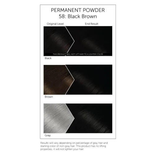 Bigen© Permanent Powder Hair Color 58 Black Brown