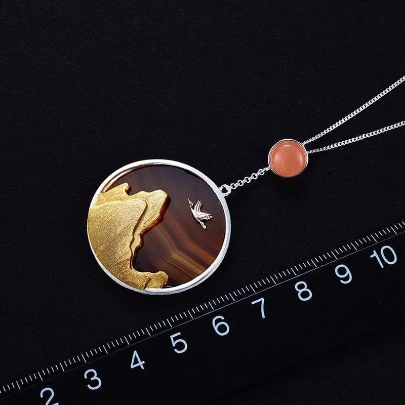 Bird in the Sunset Pendant
