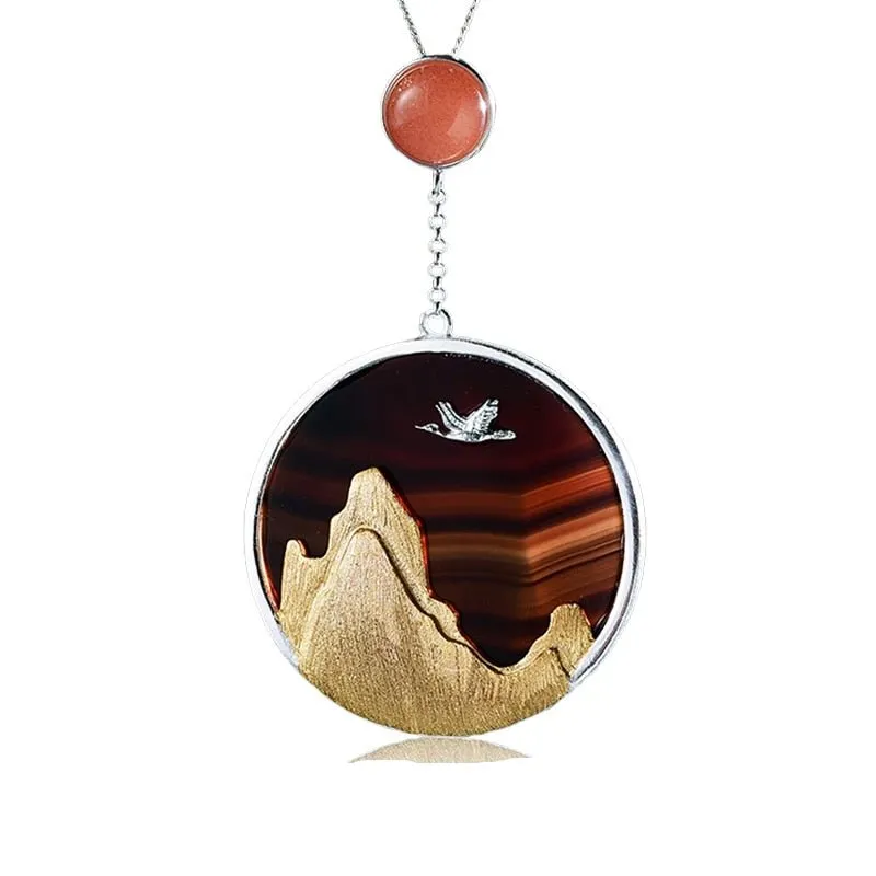 Bird in the Sunset Pendant