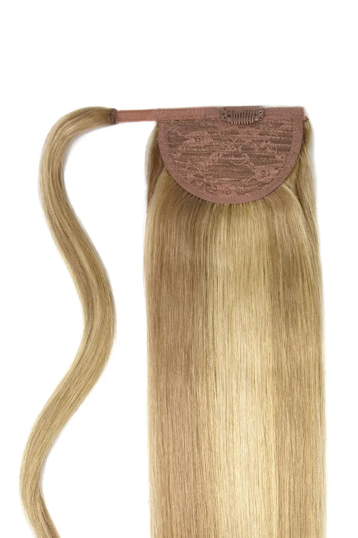 Biscuit Blondey (#18/613) Straight Up Wrap Around Ponytail Extension