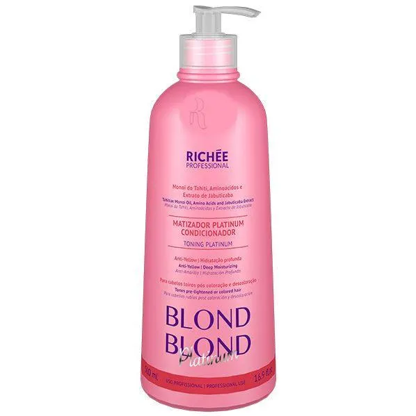 Blond Platinum Toning Matte Anti Yellow Deep Moisturizing 500ml - Richée