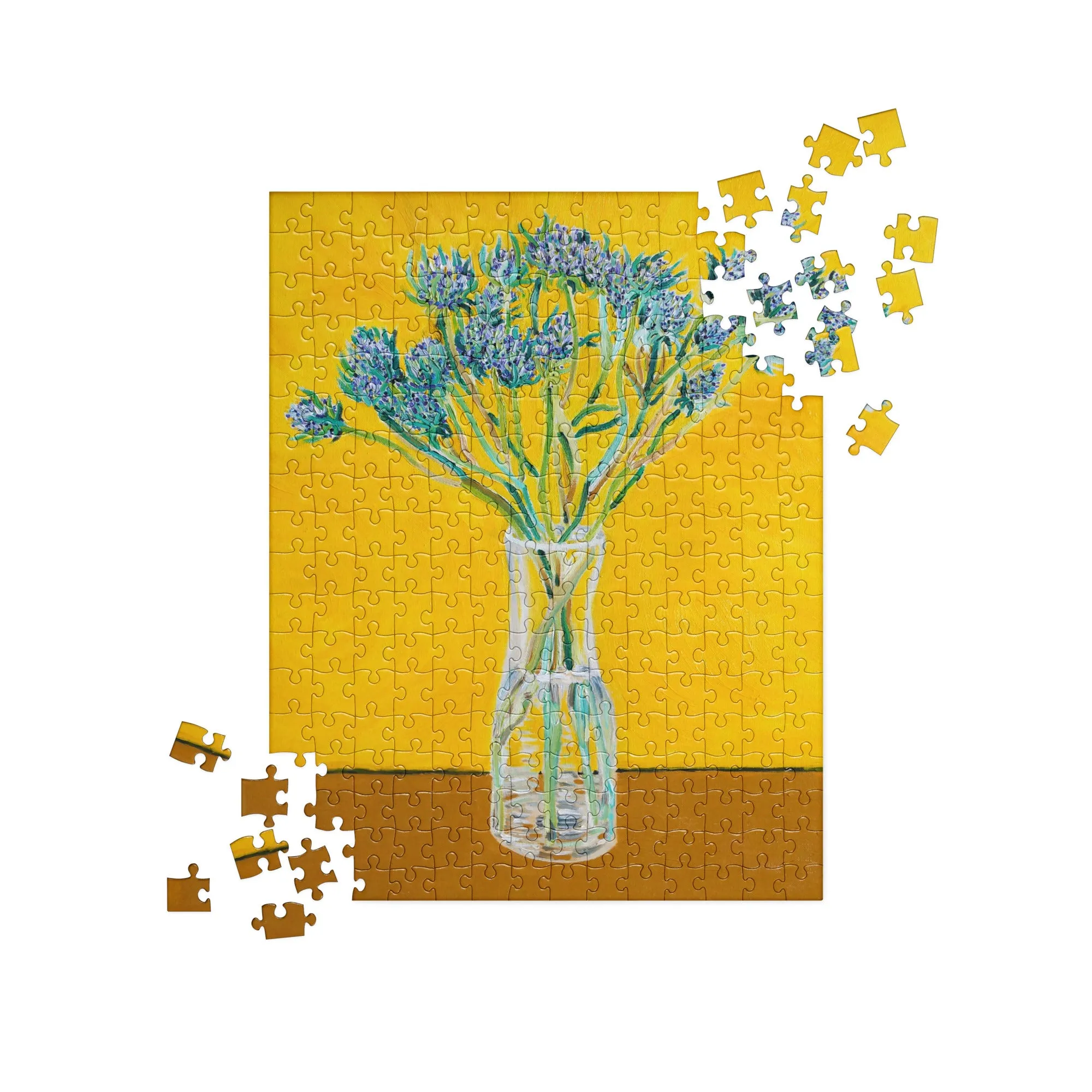 Bouquet of Flower Thistles Oil Painting - Art Jigsaw Puzzle