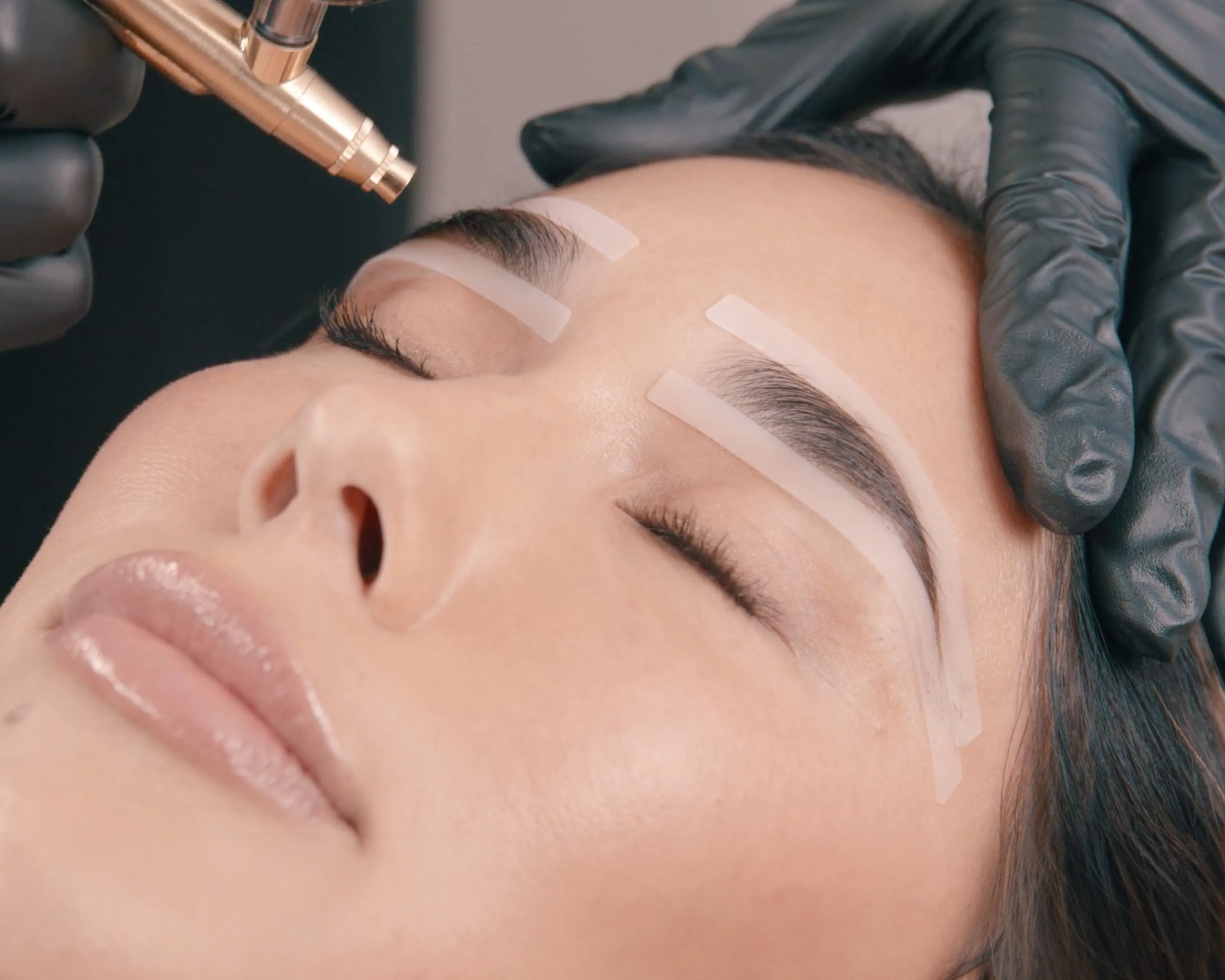 Brow Code Air Brush and Pro Stain Kit Plus Stencils and Liquid Peroxide