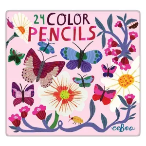 Butterflies & Flowers Colored Pencil Set