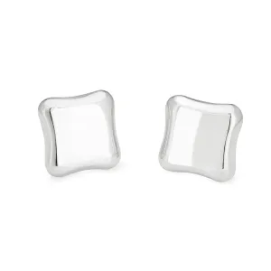c1984 Angela Cummings Square Earrings Clip On Sterling Silver Fine Jewelry