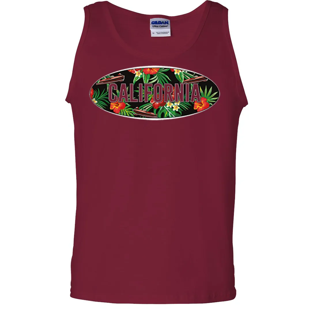 California Tropical Flowers Logo Asst Colors Tank Top