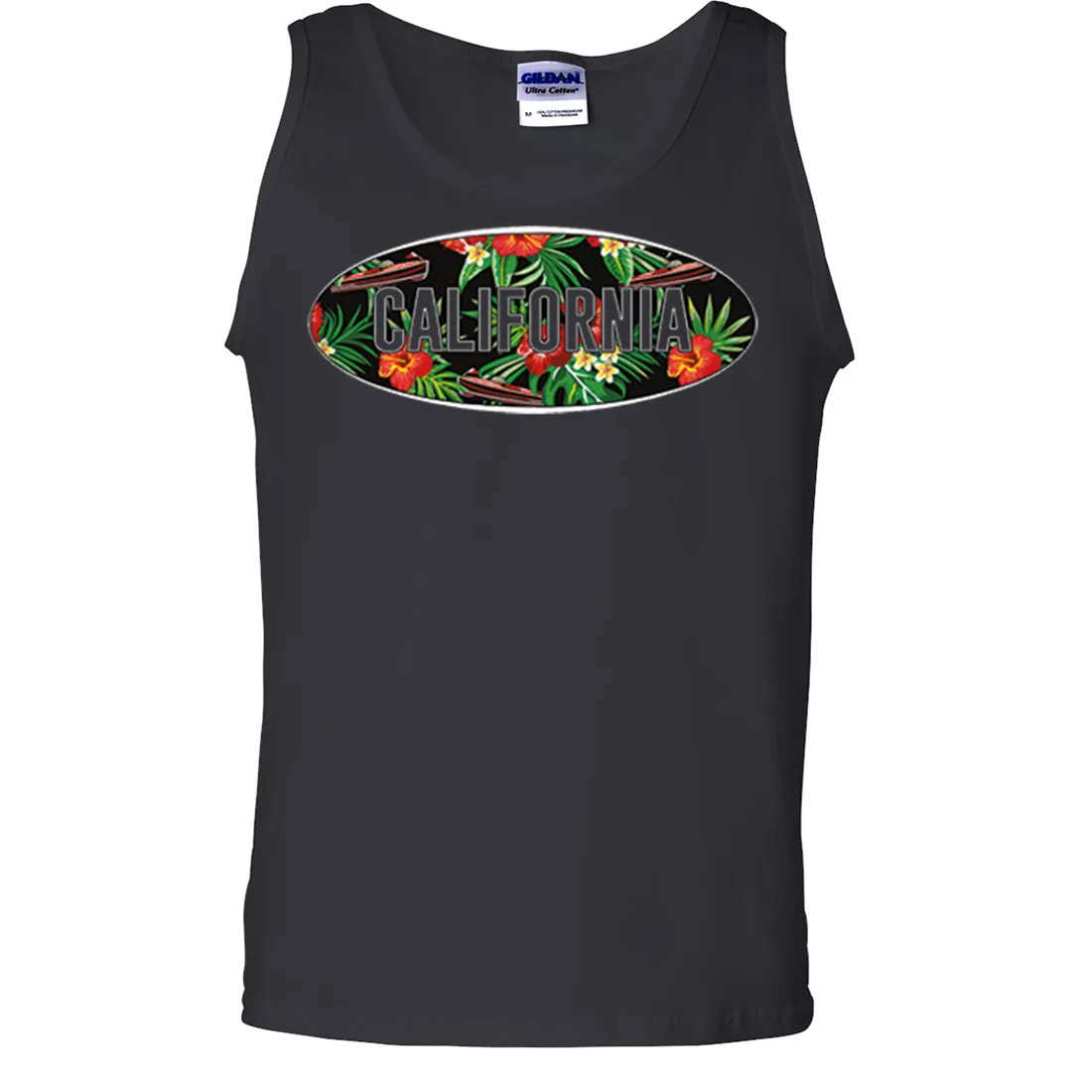 California Tropical Flowers Logo Asst Colors Tank Top
