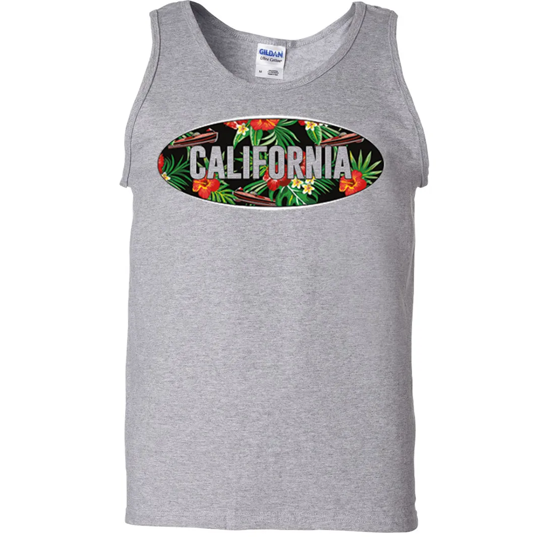 California Tropical Flowers Logo Asst Colors Tank Top