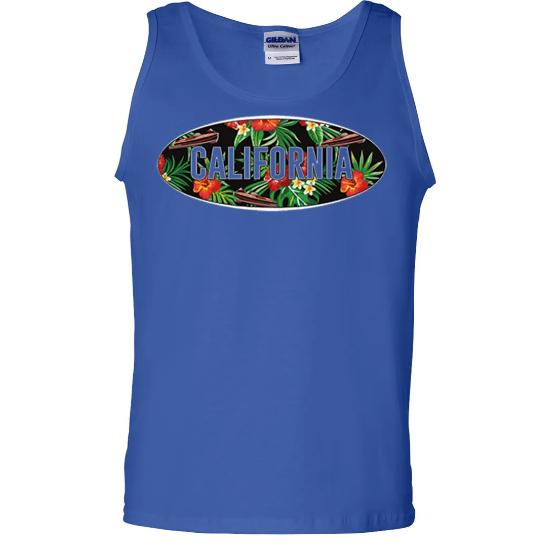 California Tropical Flowers Logo Asst Colors Tank Top