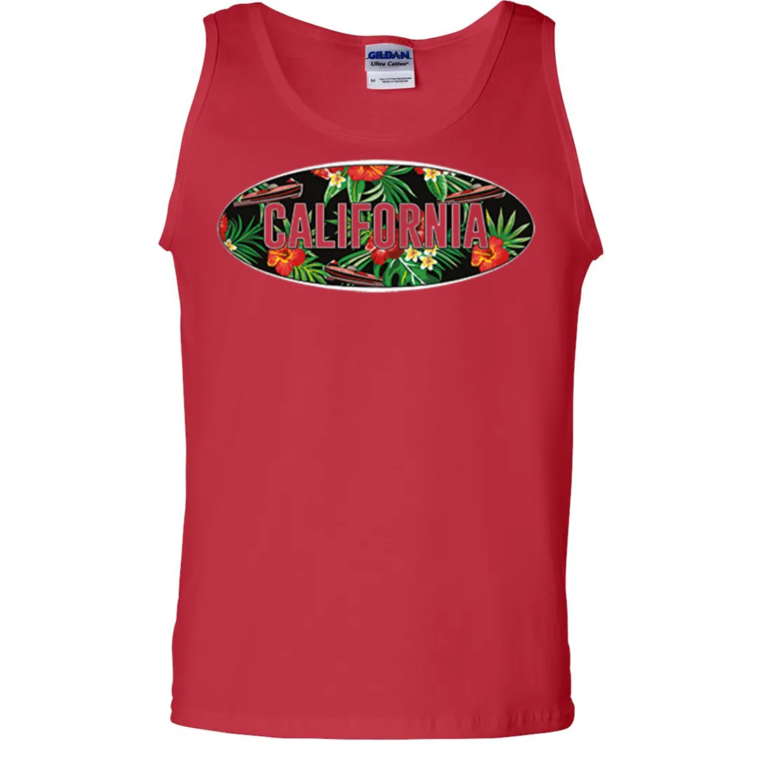 California Tropical Flowers Logo Asst Colors Tank Top