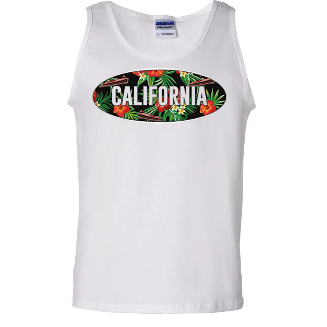 California Tropical Flowers Logo Asst Colors Tank Top